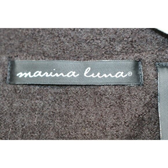 Marina Luna 100% Wool Shell Ruffled Sweater-Size Medium - Picture 6 of 10